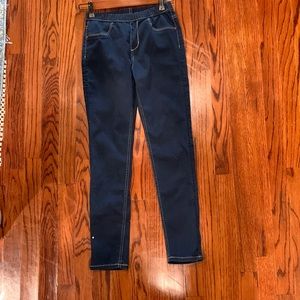 H&M stretch darkwash denim leggings
